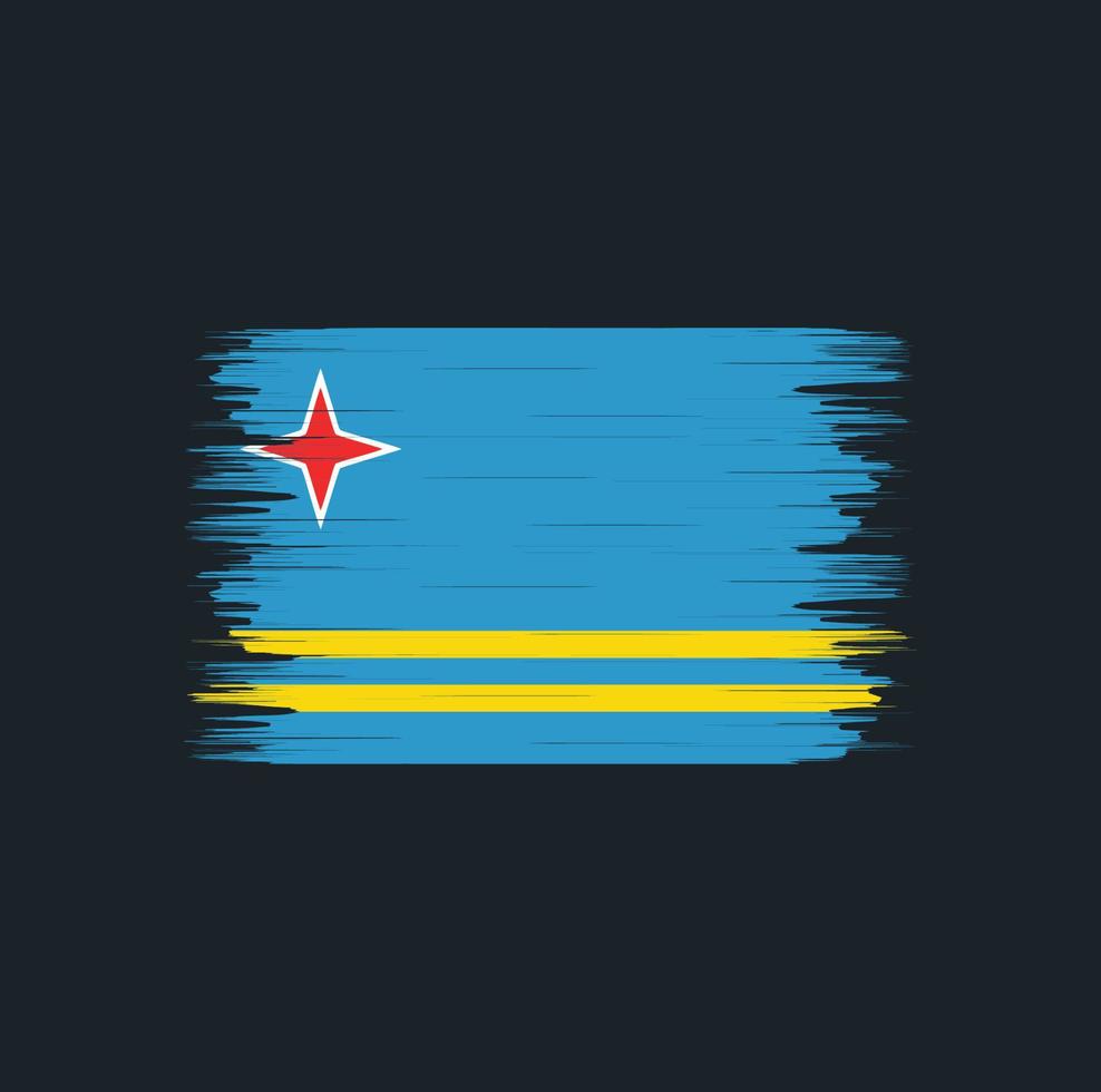 aruba vlag borstel. nationale vlag vector