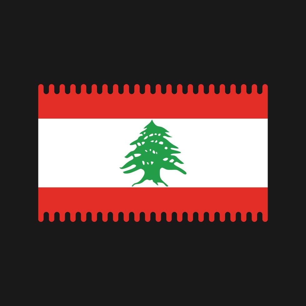 Libanon vlag vector. nationale vlag vector