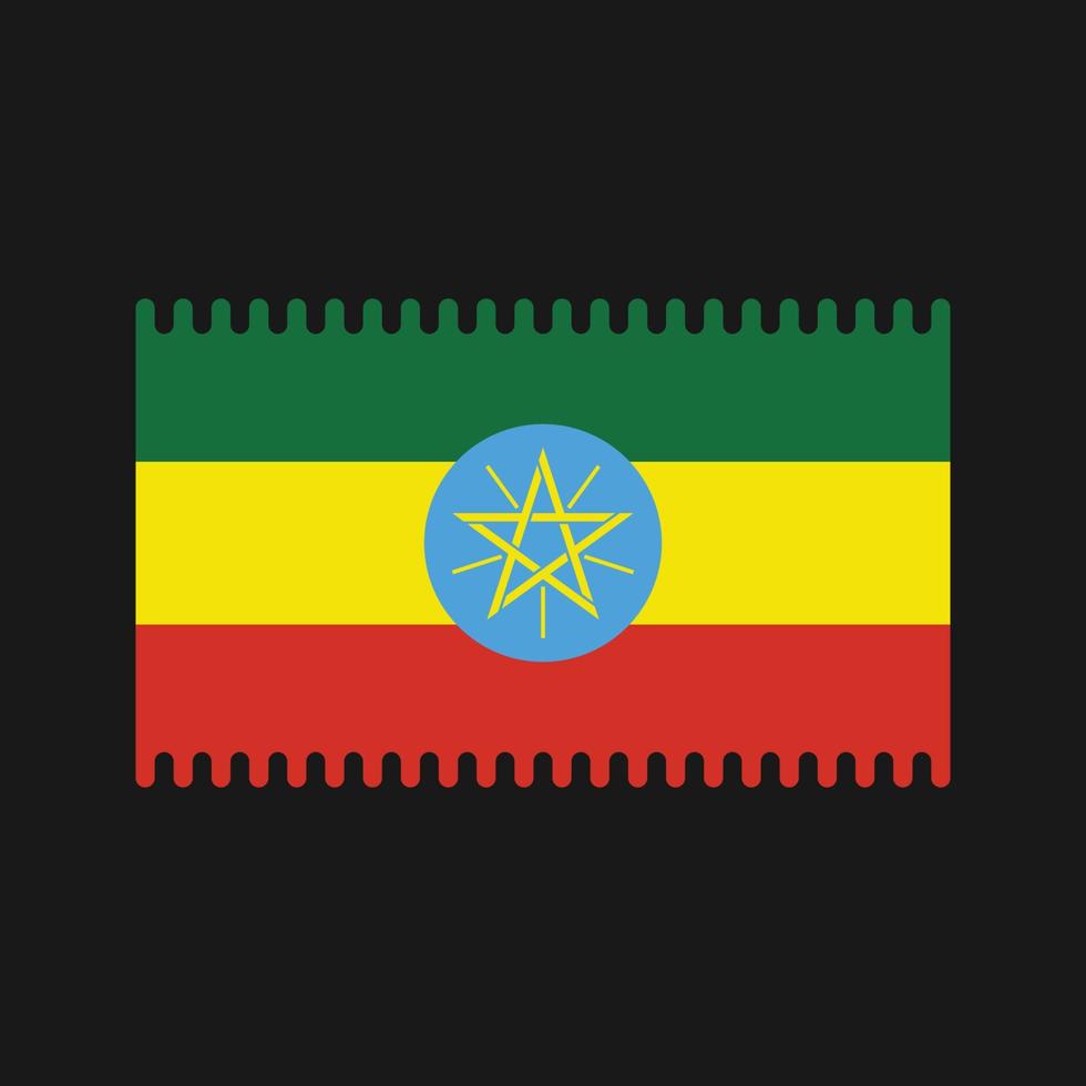 Ethiopië vlag vector. nationale vlag vector
