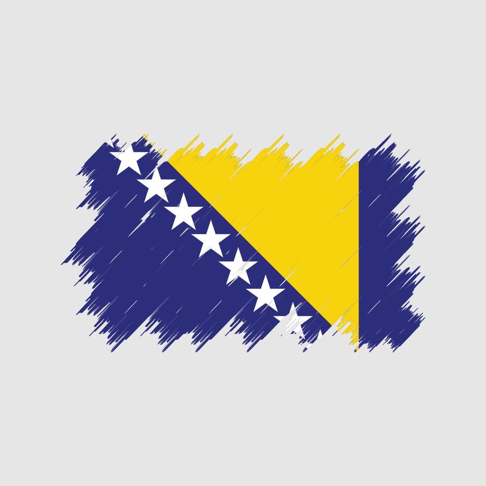 bosnië herzegovina vlag borstel. nationale vlag vector