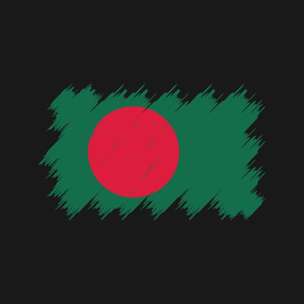 vlagborstel van Bangladesh. nationale vlag vector