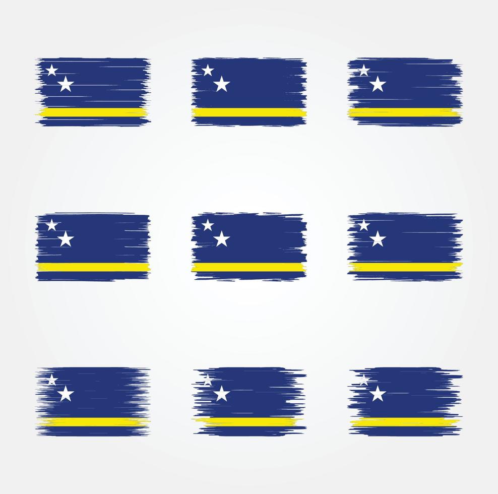 curacao vlag borstel. nationale vlag vector