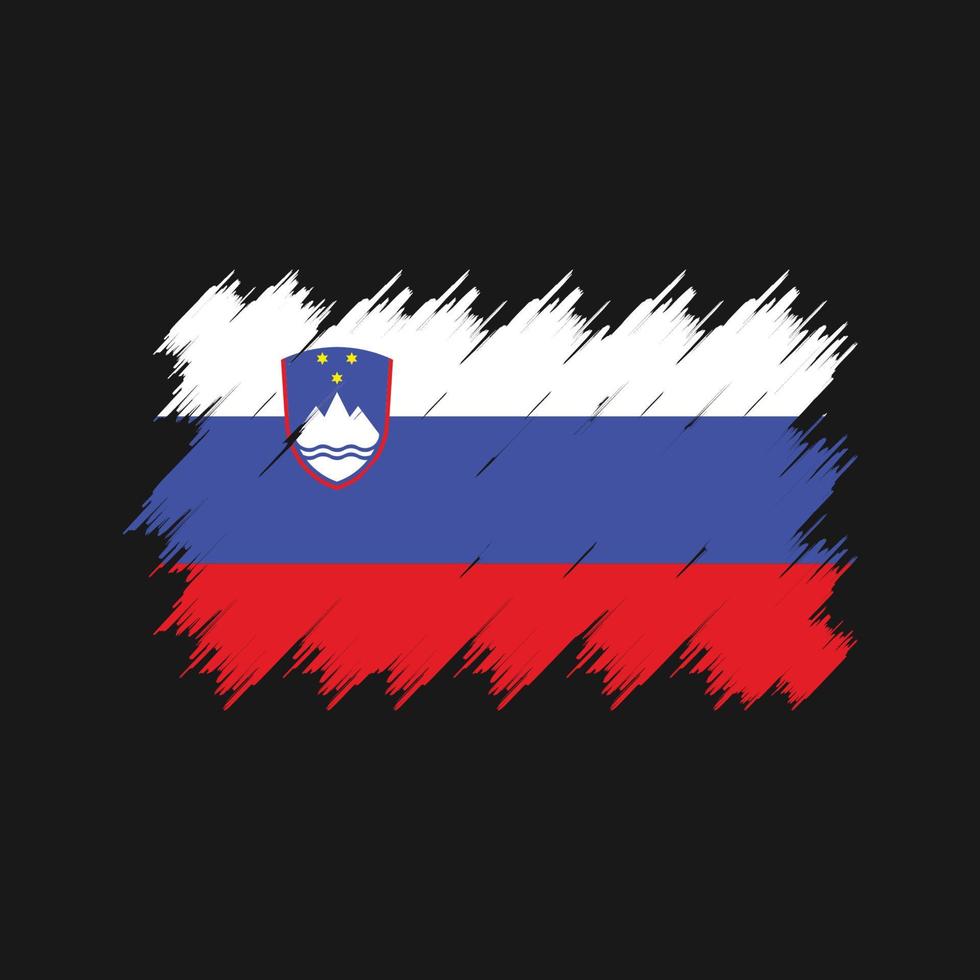 slovenië vlag borstel. nationale vlag vector