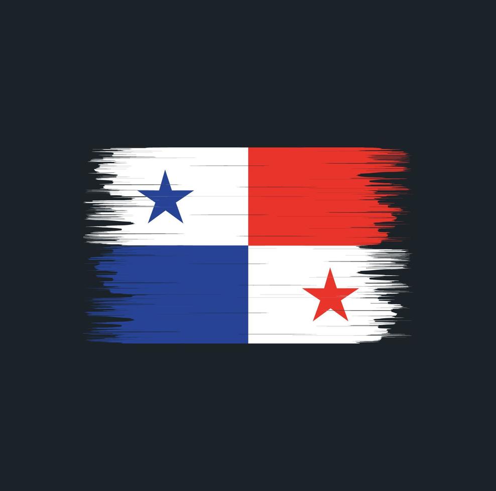 panama vlag borstel. nationale vlag vector