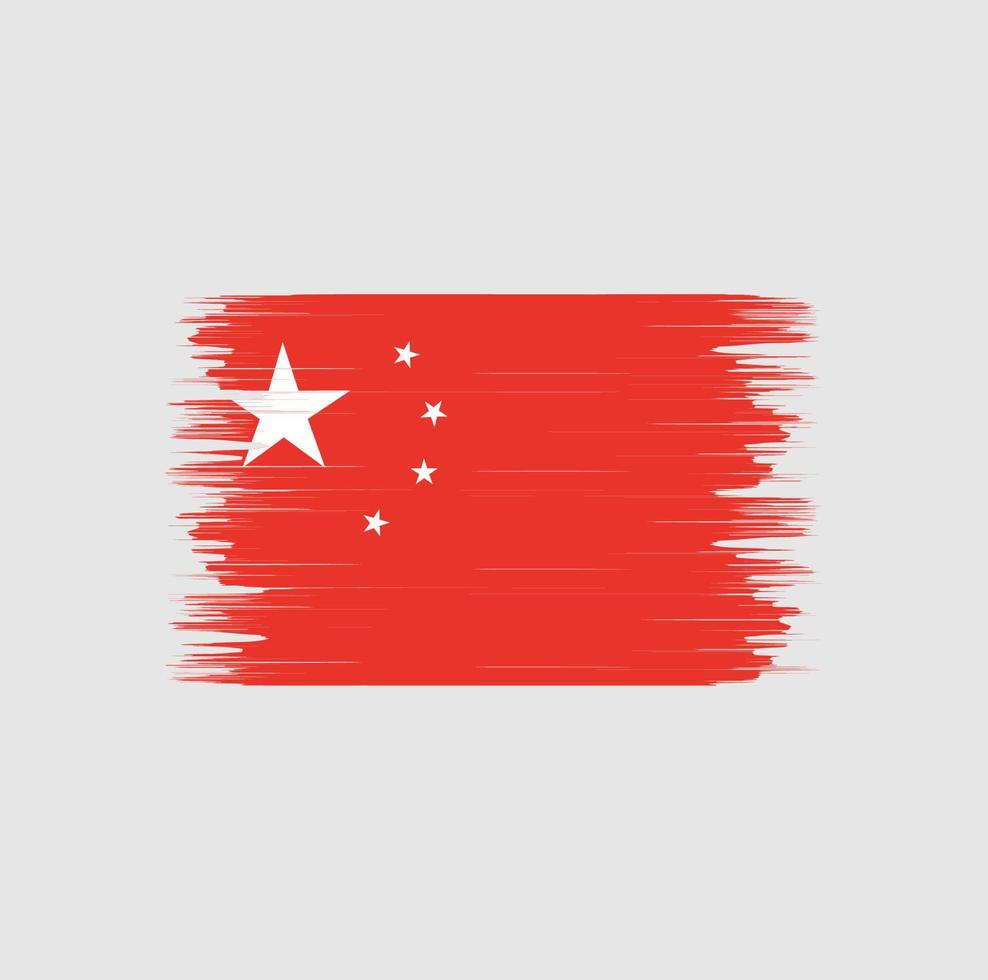 Chinese vlagborstel. nationale vlag vector