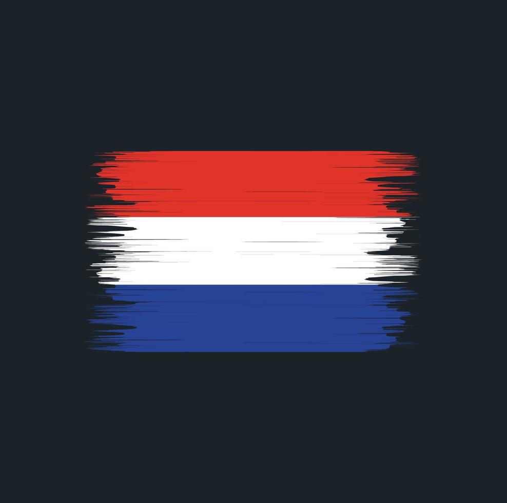 nederlandse vlag borstel. nationale vlag vector