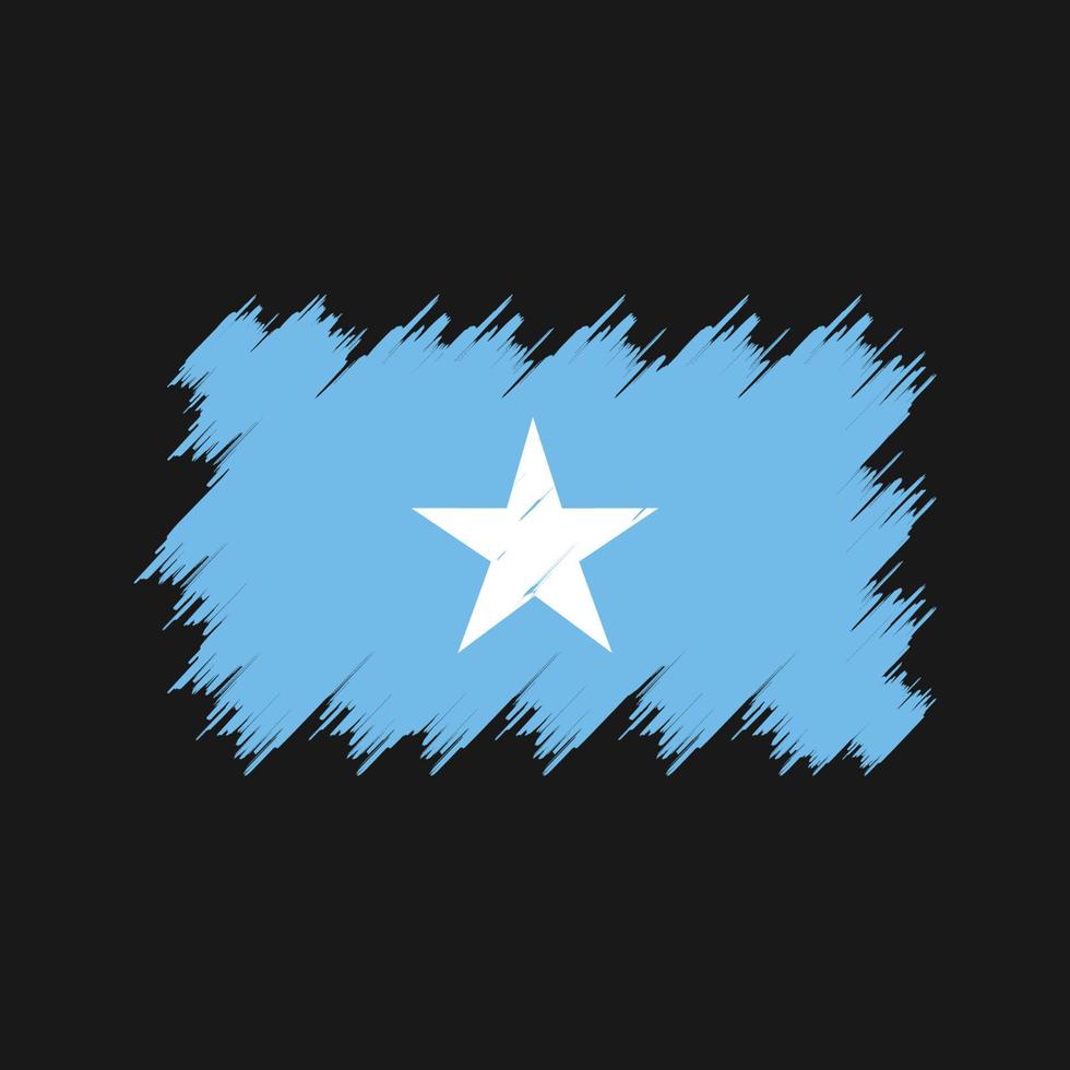 Somalië vlag borstel. nationale vlag vector