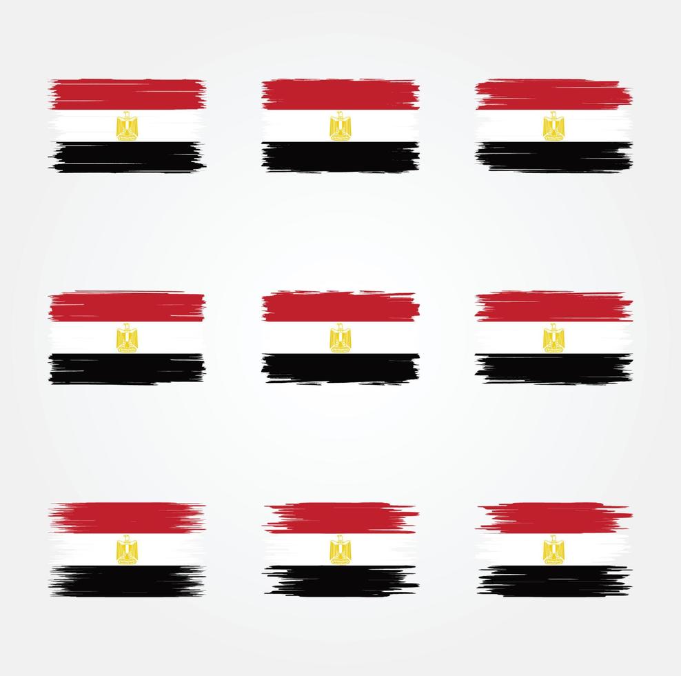 egypte vlag borstel. nationale vlag vector
