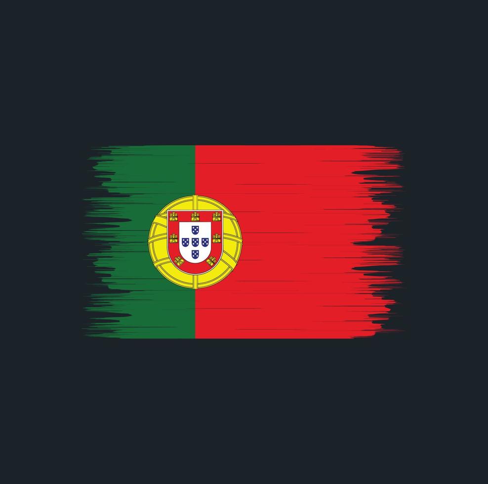 Portugese vlagborstel. nationale vlag vector