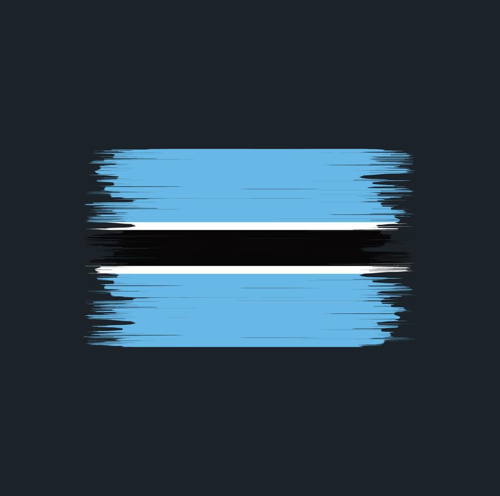 Botswana vlagborstel. nationale vlag vector