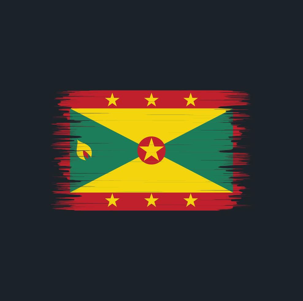 grenada vlag borstel. nationale vlag vector