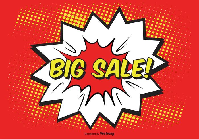 Comic Style Sale Illustratie vector