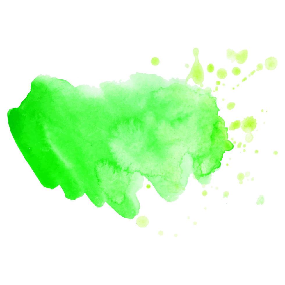 groene abstracte aquarel achtergrond. aquarel splash vector