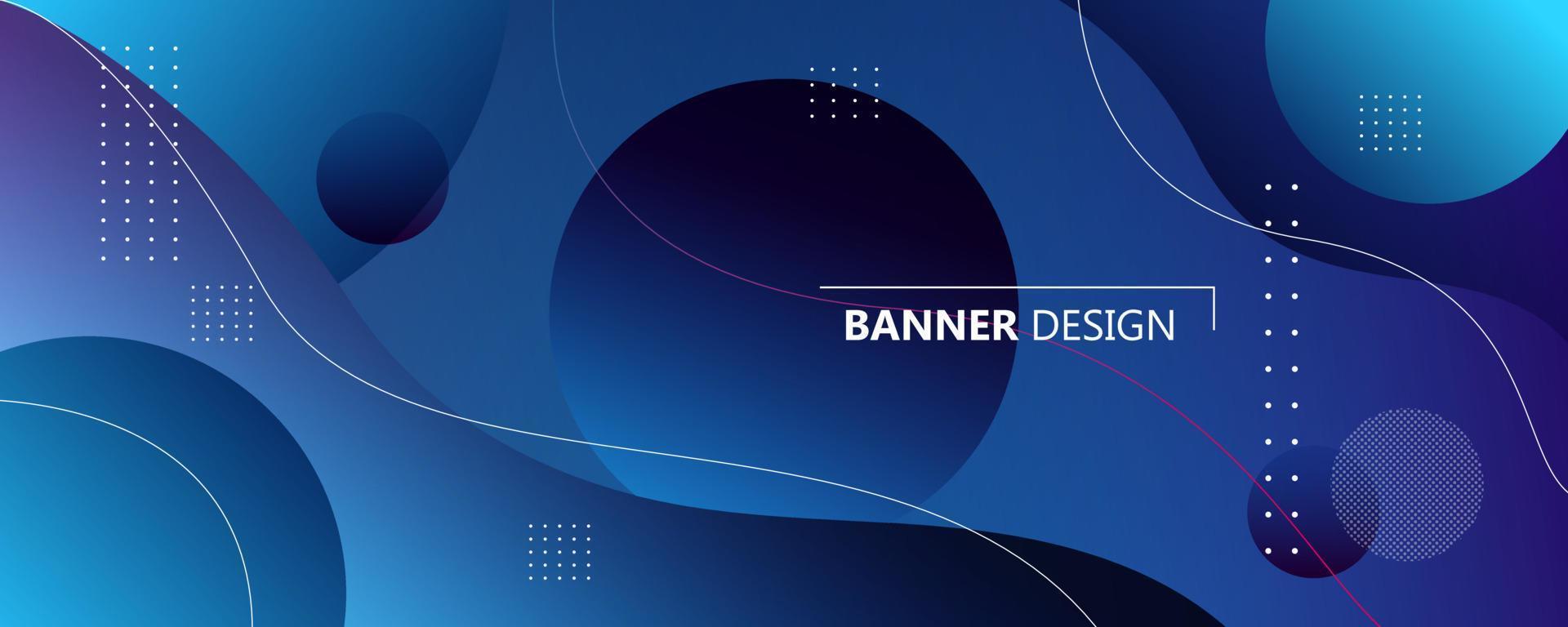 moderne bannerachtergrond. gradatie, donkerblauw, gradatie, cirkel, golf, conceptbanner, zaken, enz.eps 10 vector