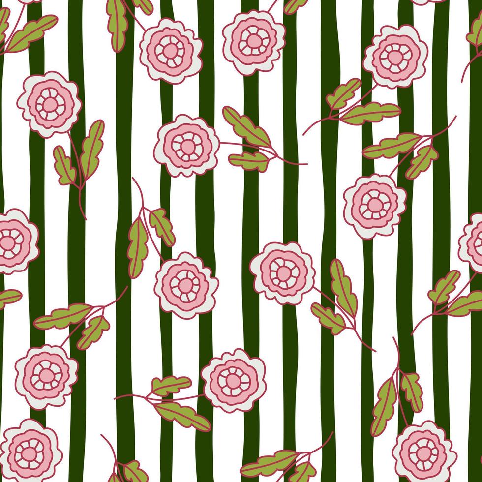 decoratieve naadloze patroon met doodle folk bloemen sieraad. vector