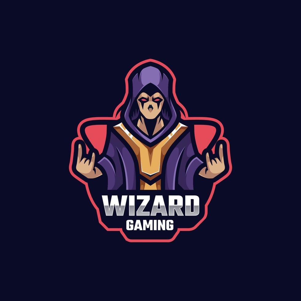 illustratie vectorafbeelding van wizard gaming, goed voor logo-ontwerp vector