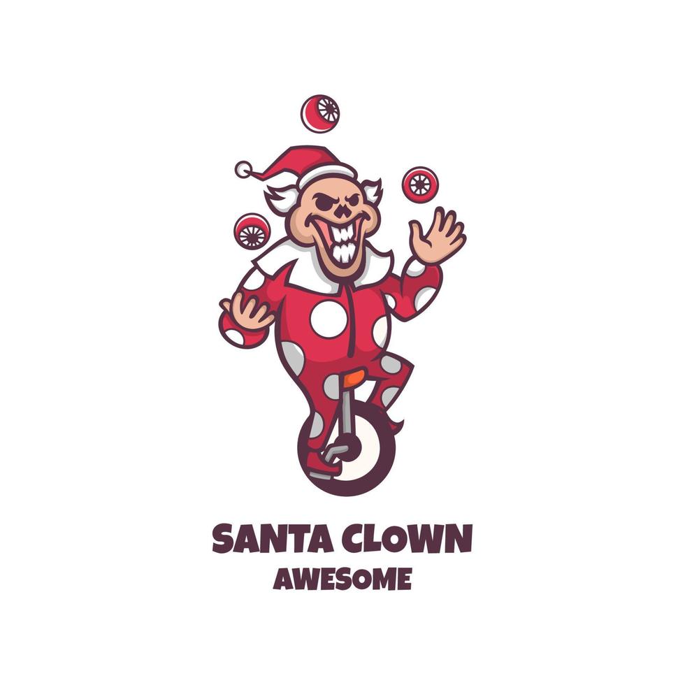 illustratie vectorafbeelding van santa clown, goed voor logo-ontwerp vector