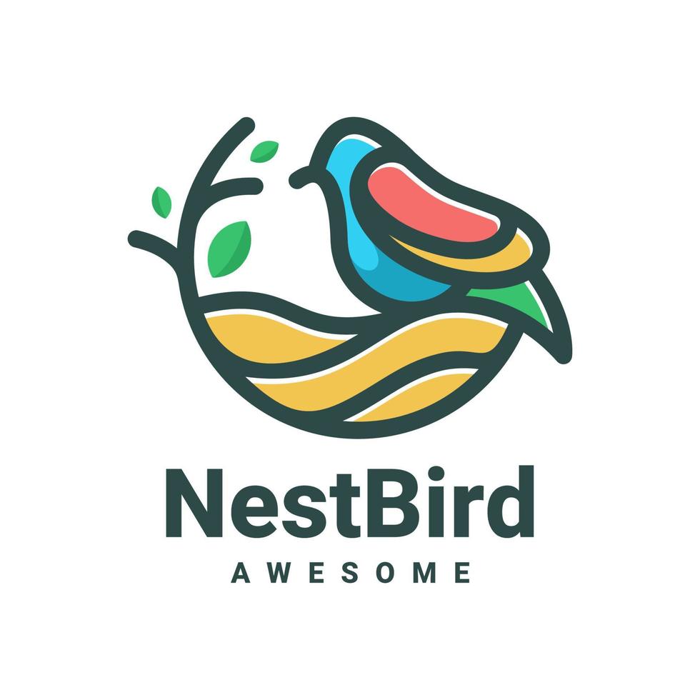 illustratie vectorafbeelding van nestbird, goed voor logo-ontwerp vector