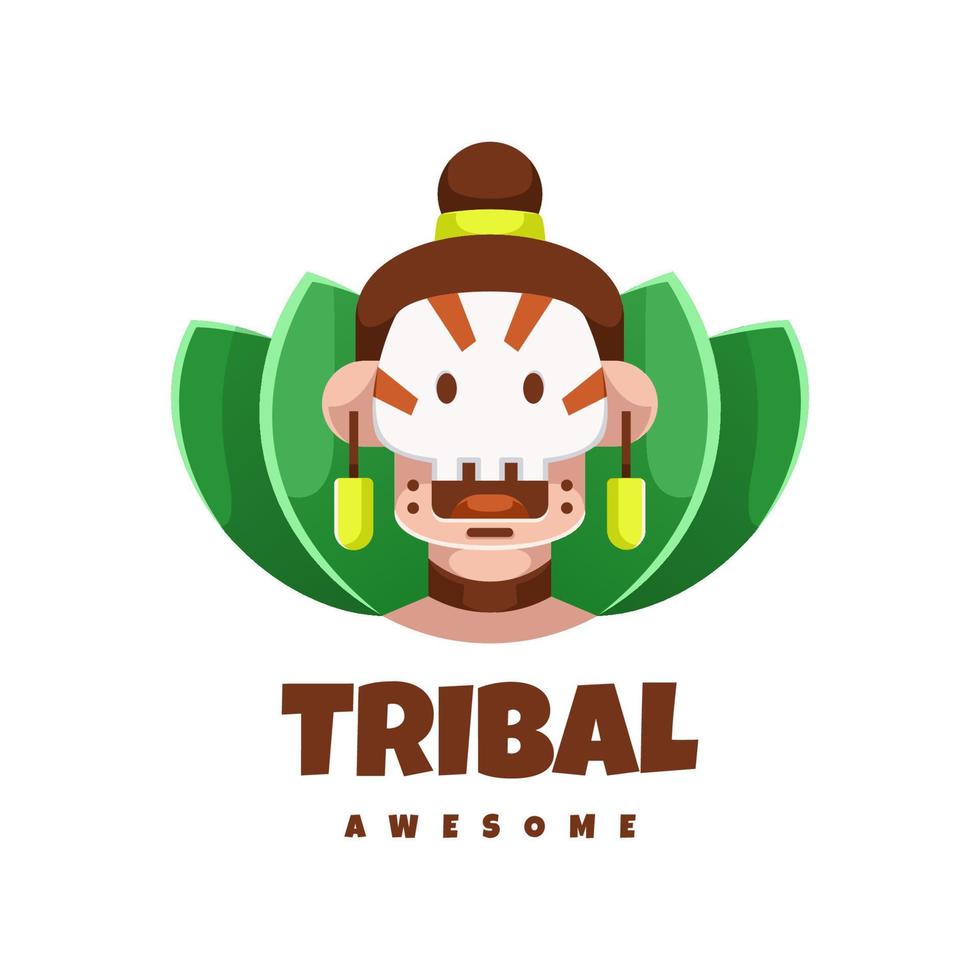 illustratie vectorafbeelding van tribal, goed voor logo-ontwerp vector