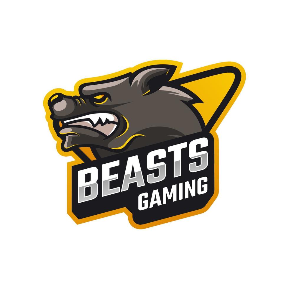 illustratie vectorafbeelding van beest gaming, goed voor logo-ontwerp vector