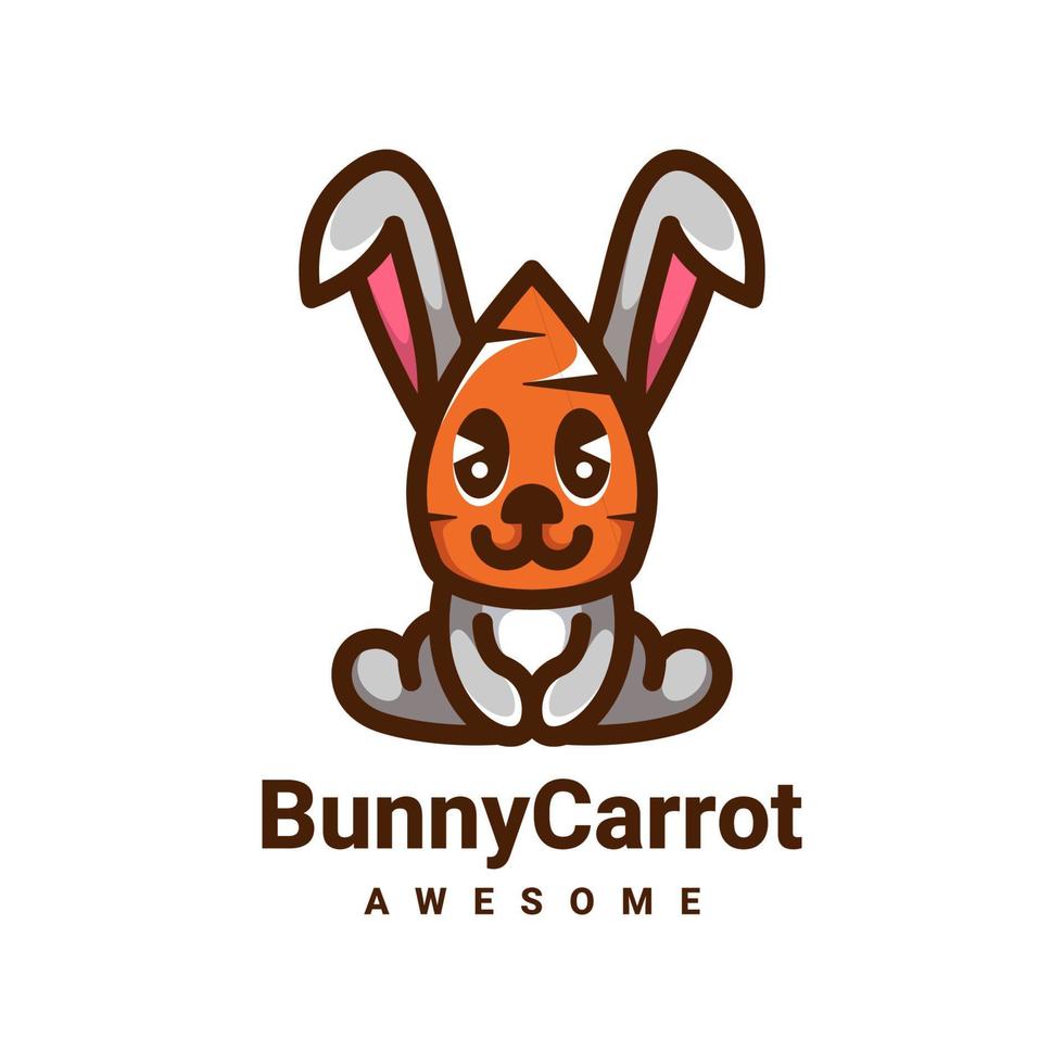 illustratie vectorafbeelding van konijnenwortel, goed voor logo-ontwerp vector