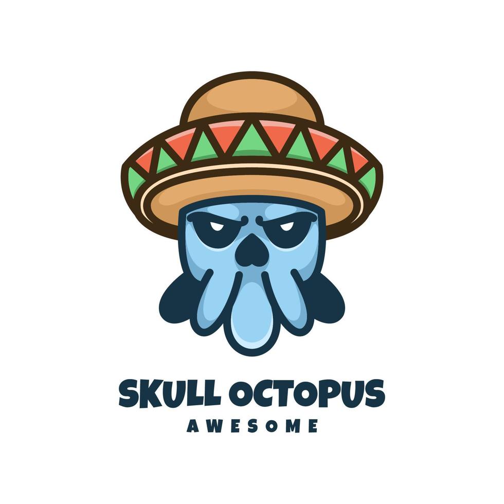 illustratie vectorafbeelding van schedel octopus, goed voor logo-ontwerp vector