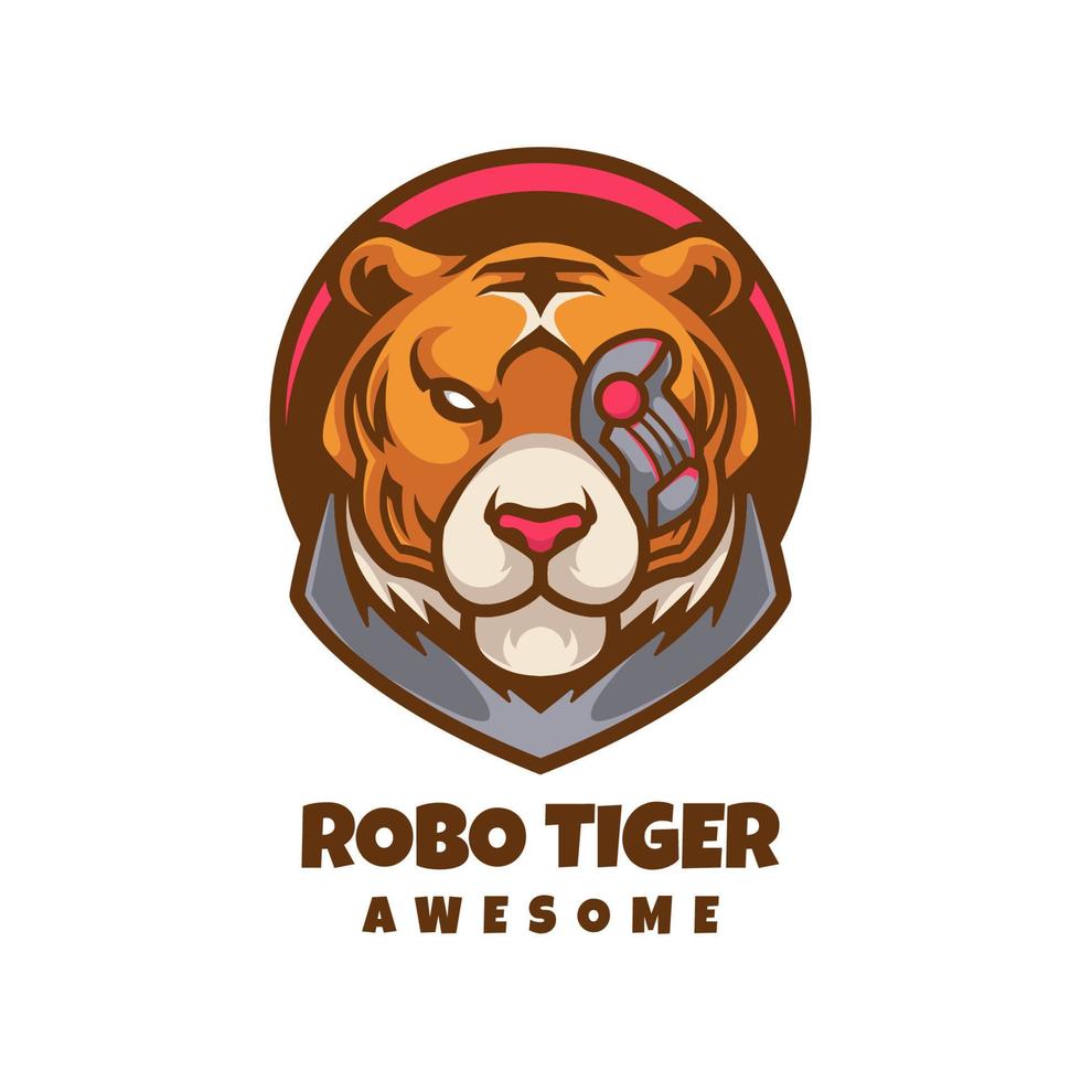 illustratie vectorafbeelding van robo tiger, goed voor logo-ontwerp vector