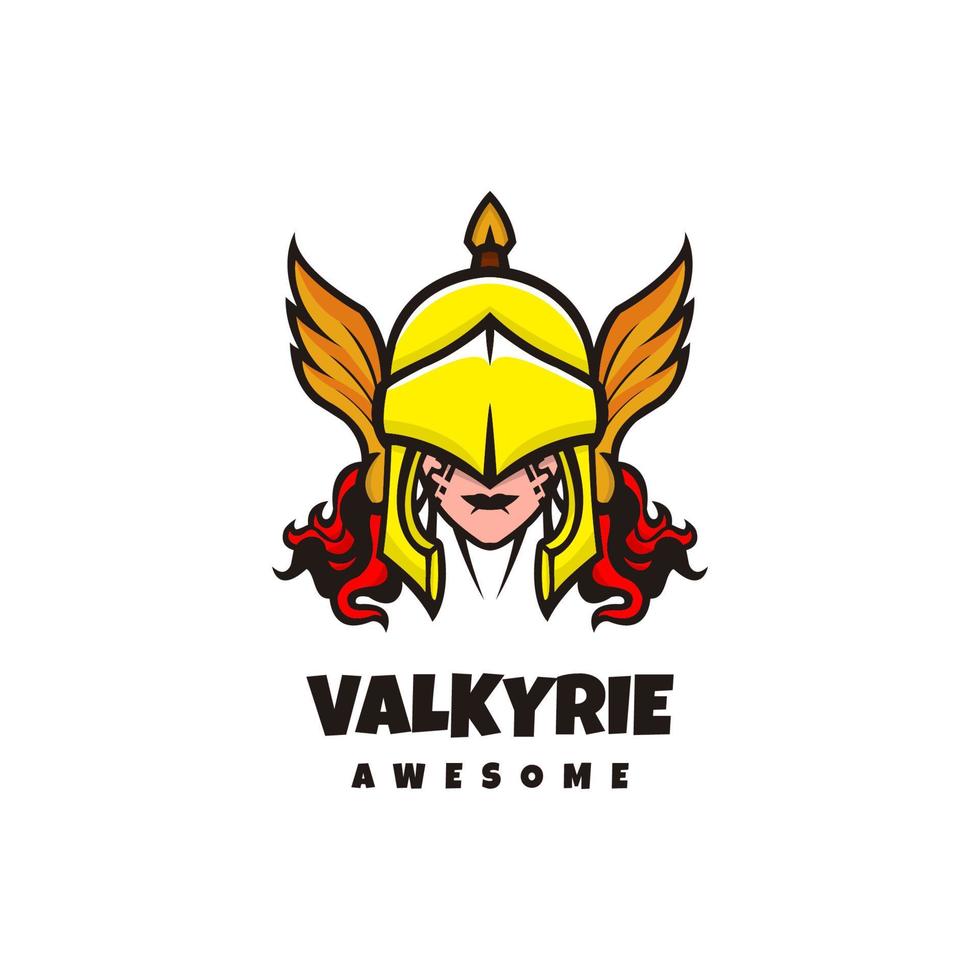 illustratie vectorafbeelding van valkyrie, goed voor logo-ontwerp vector