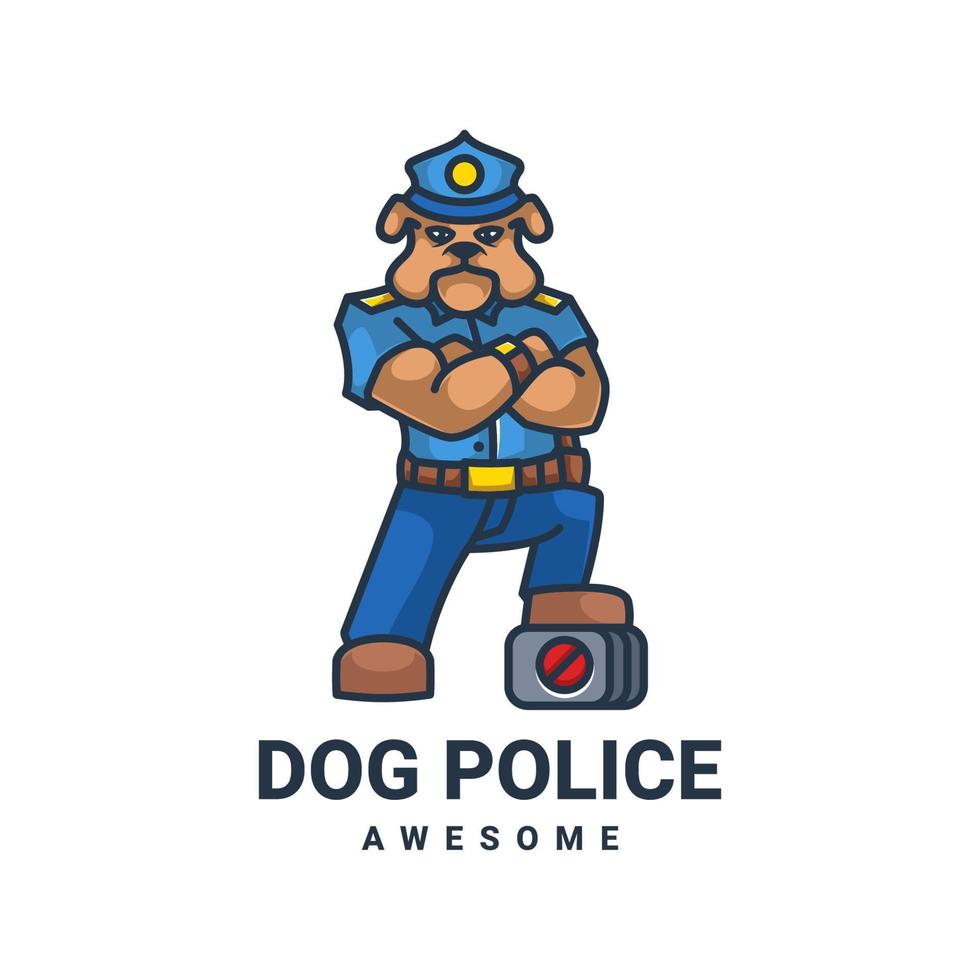 illustratie vectorafbeelding van hondenpolitie, goed voor logo-ontwerp vector