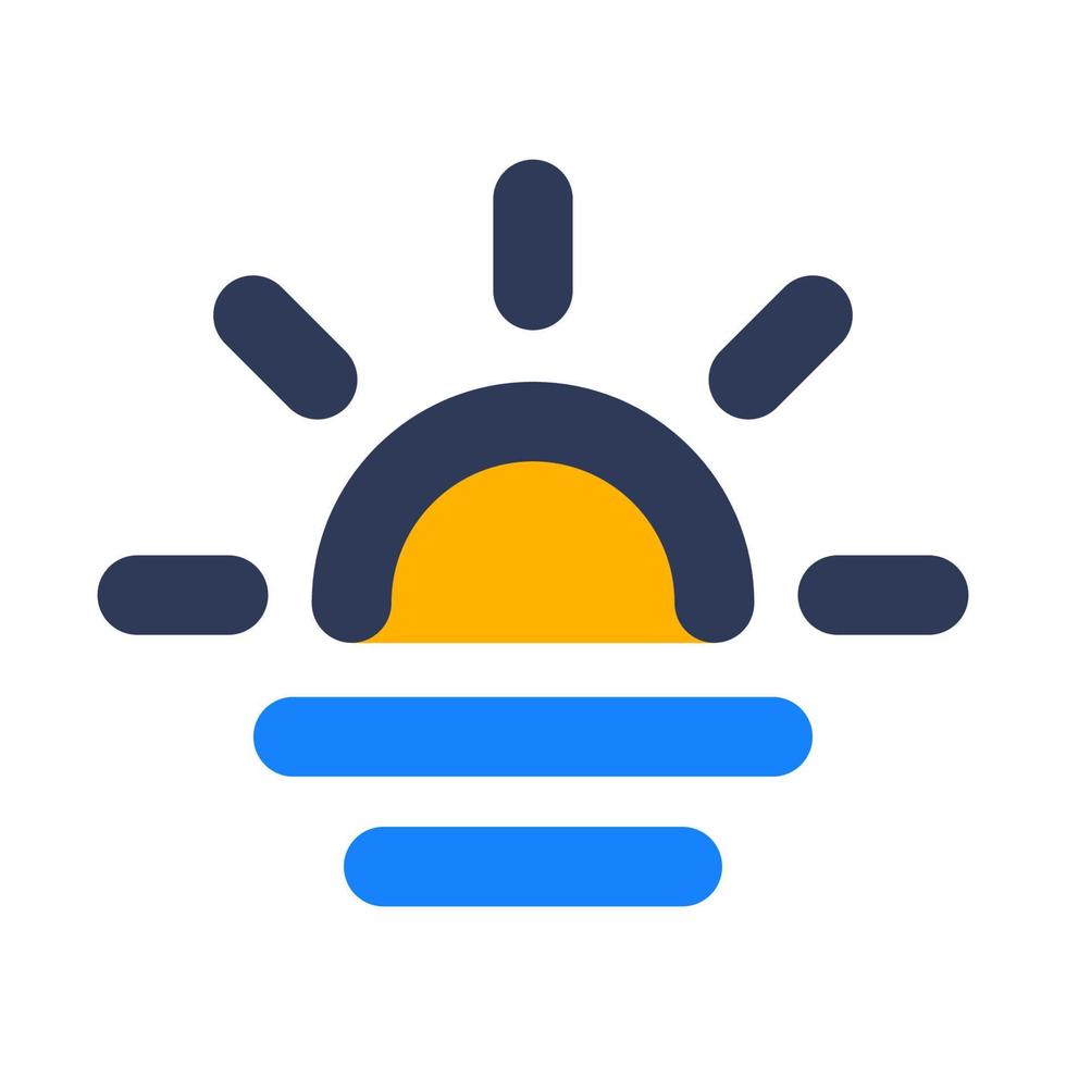 zonsopgang bord met schaduwrijke icoon vector