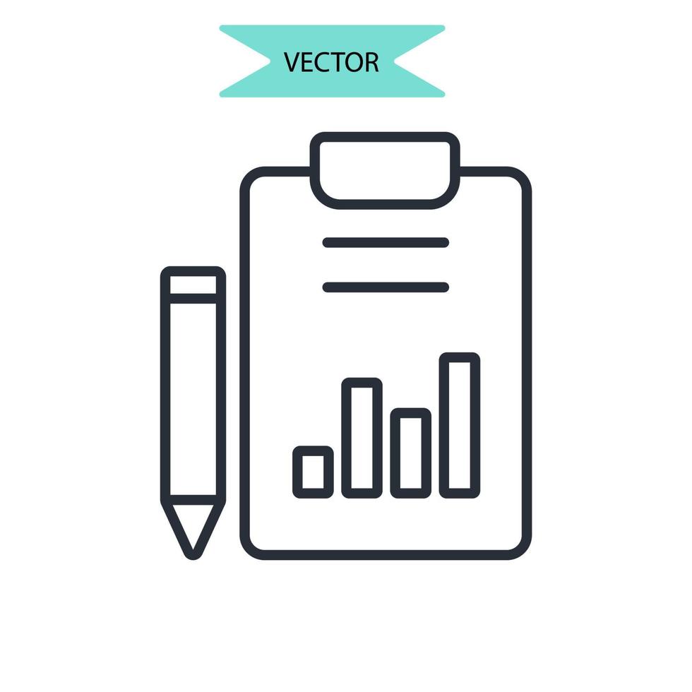 businessplan iconen symbool vectorelementen voor infographic web vector