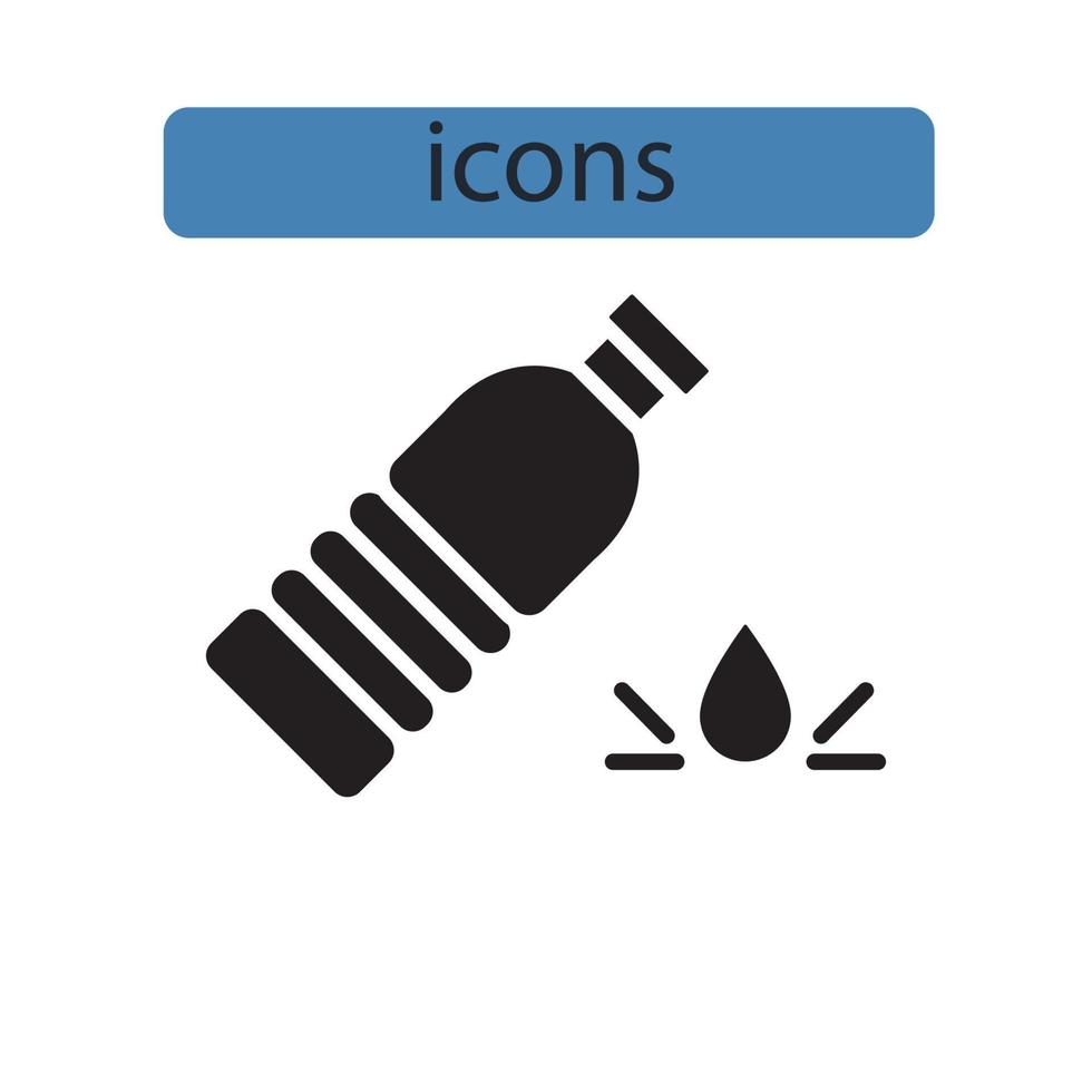 waterfles pictogrammen symbool vectorelementen voor infographic web vector