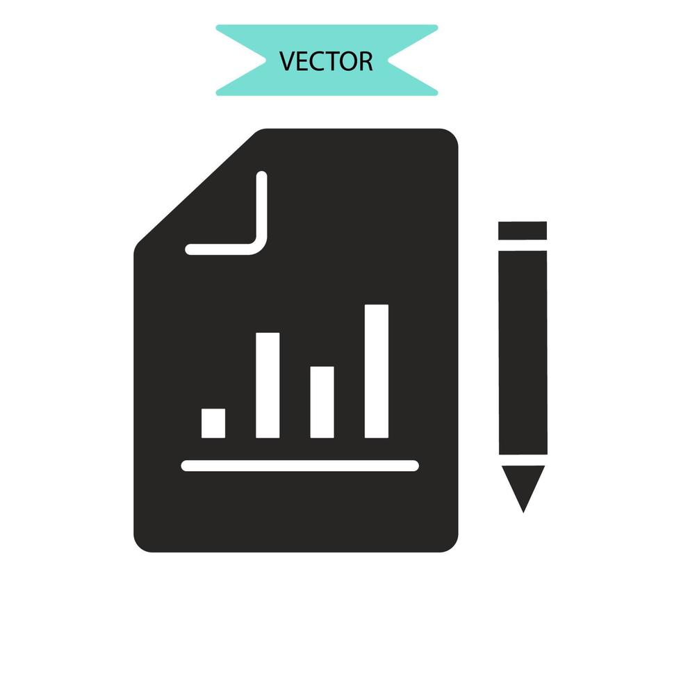 concurrent analyse pictogrammen symbool vectorelementen voor infographic web vector