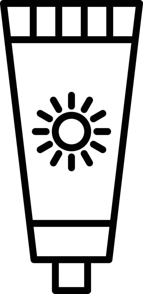 zonnebrandcrème overzicht icoon vector