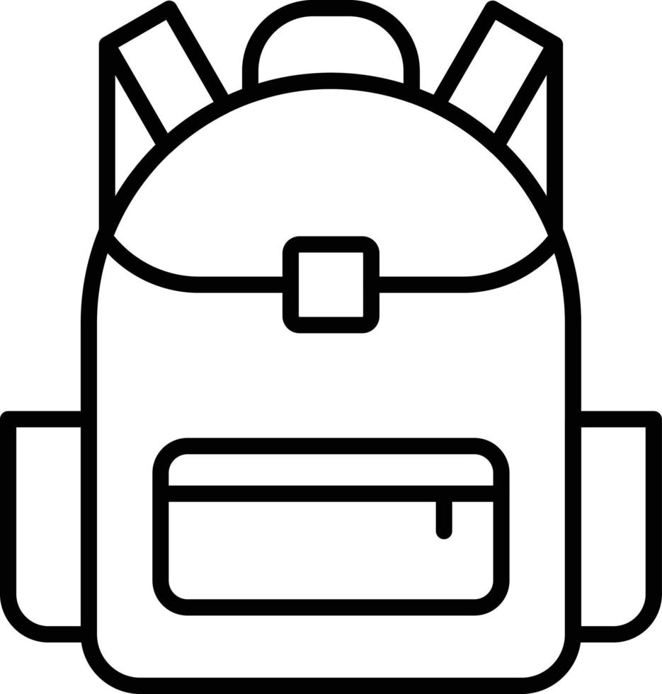 schooltas overzicht icoon vector