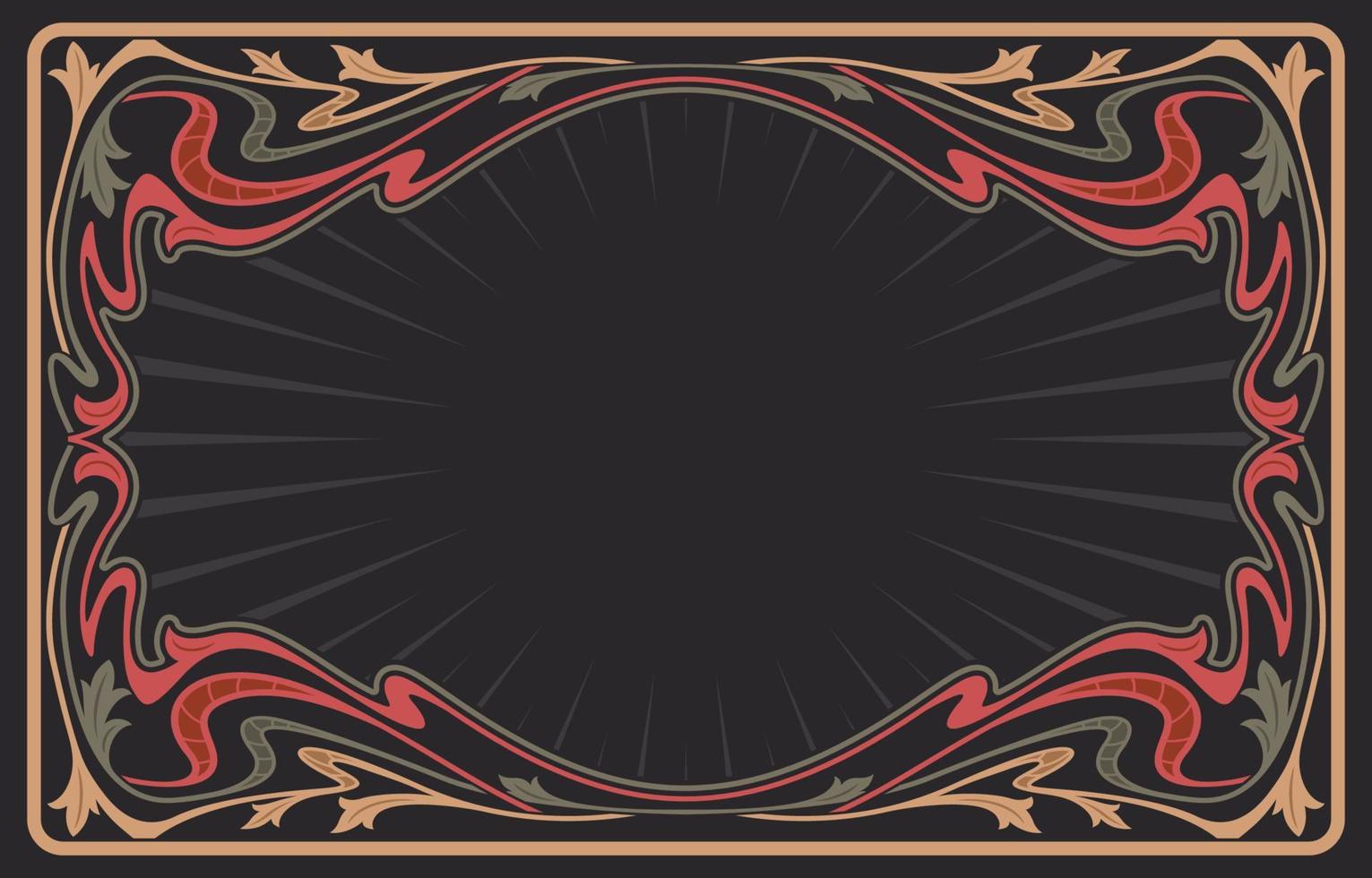 art nouveau concept kunst bloemen frame achtergrond vector