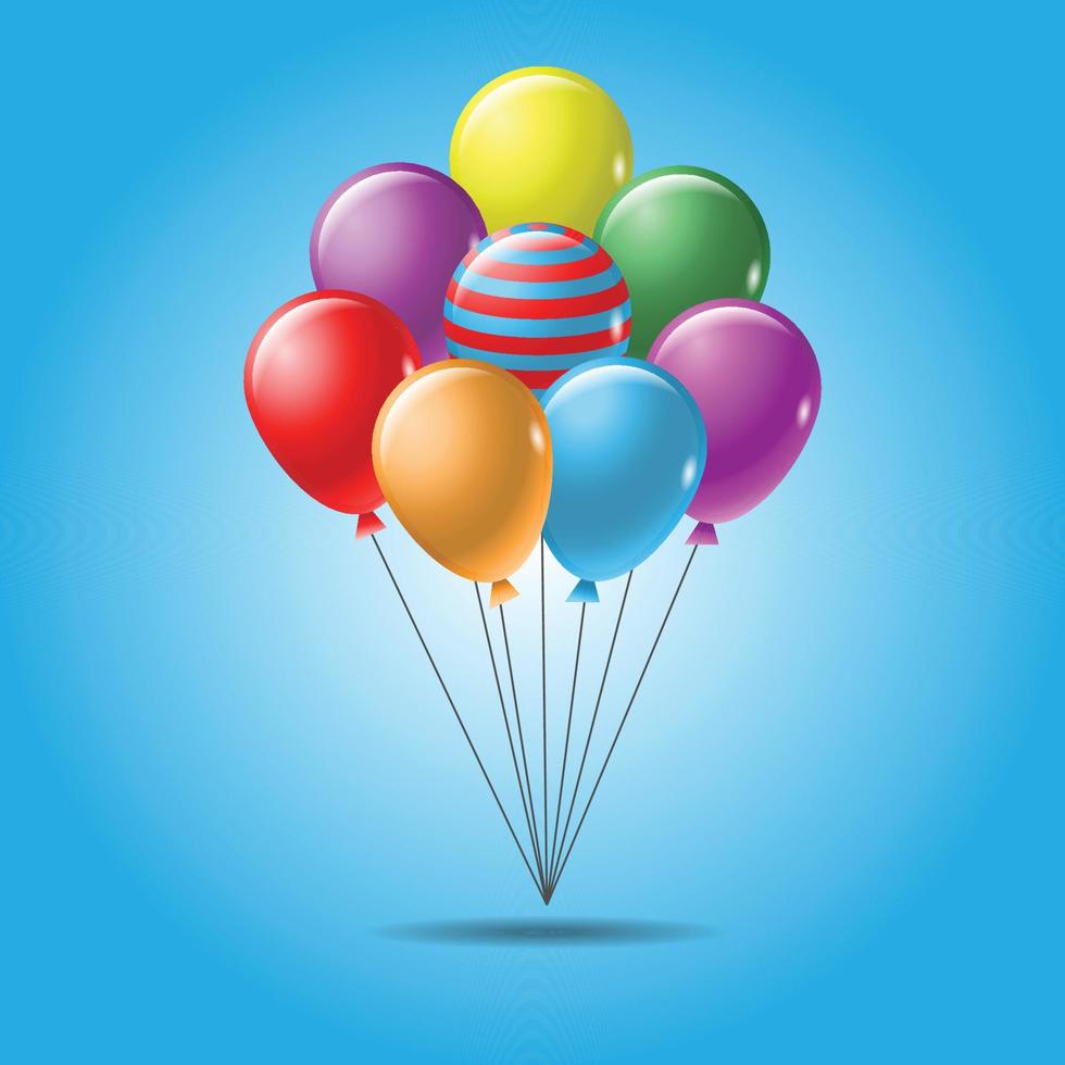 ballon illustratie. ballon vector. ballonviering of felicitatiesymbool. ballon eenvoudig teken. vector