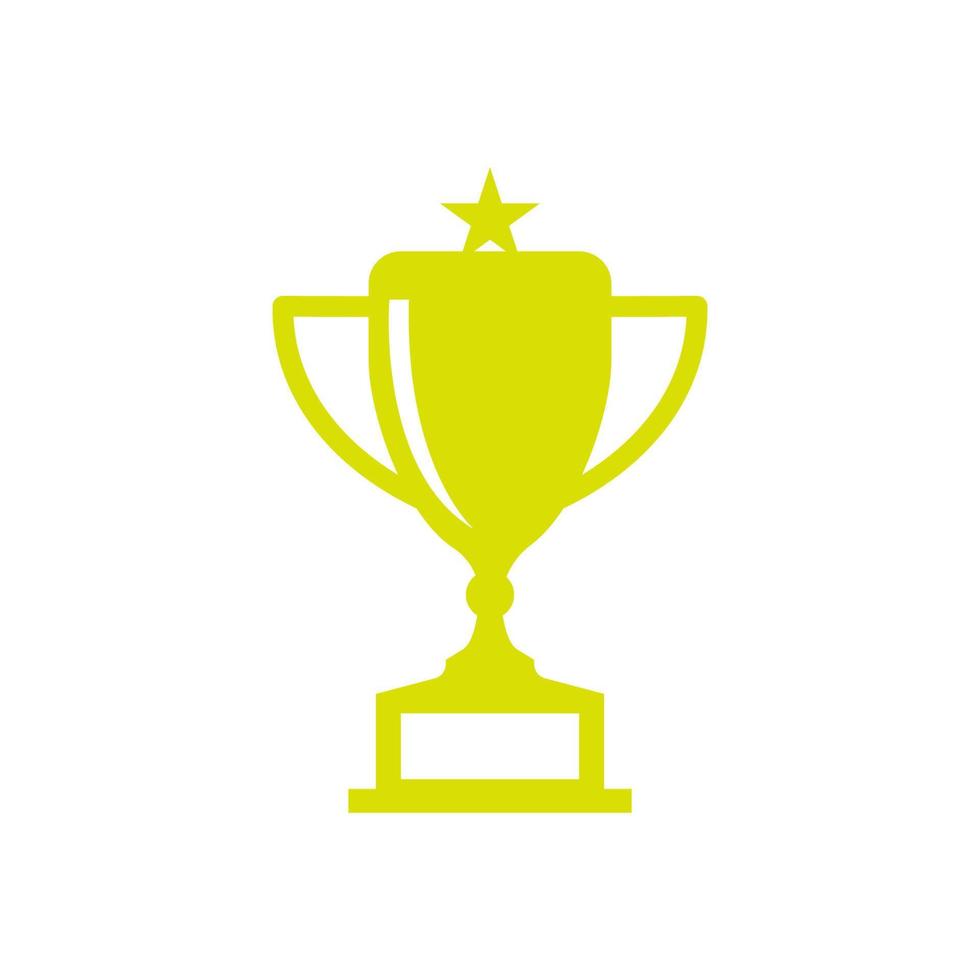 trofee icoon. trofee vectorillustratie ontwerp. trofee symbool van de winnaar. trofee pictogram eenvoudig teken. vector