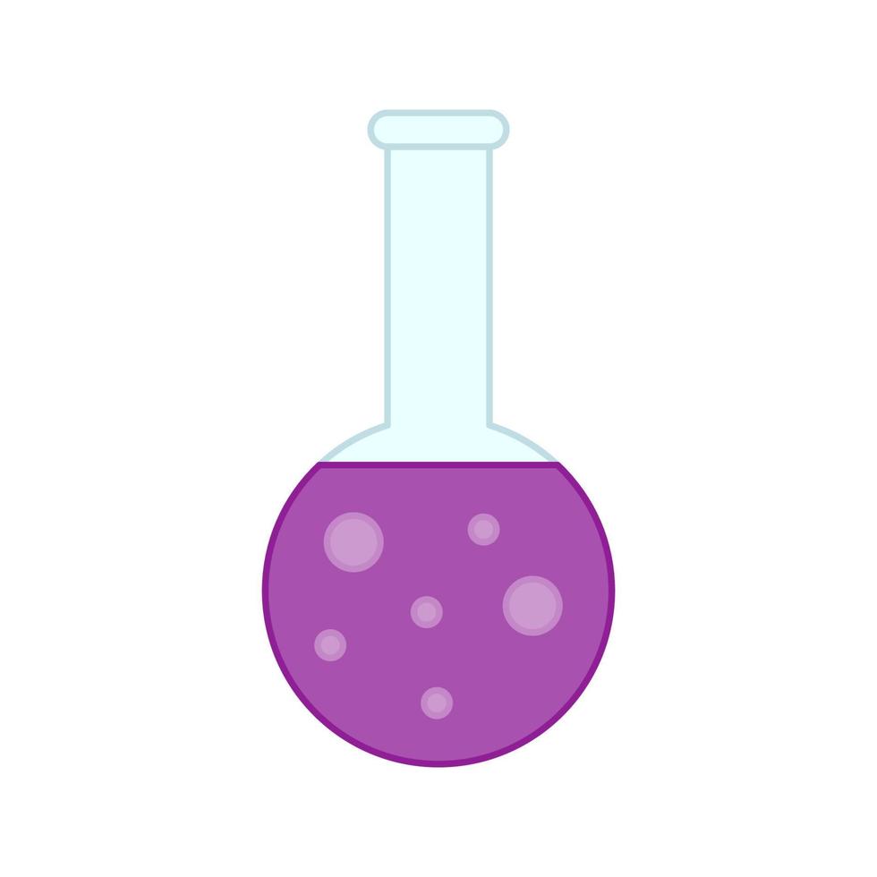 chemie kolf geïsoleerd op een witte achtergrond. vector illustratie