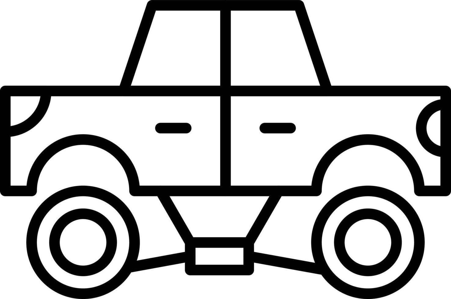monster truck overzicht icoon vector