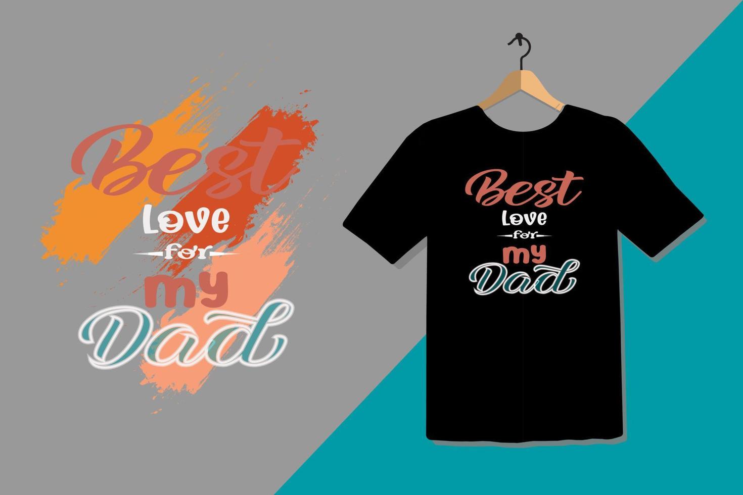 beste liefde voor papa typografie t-shirtontwerp vector