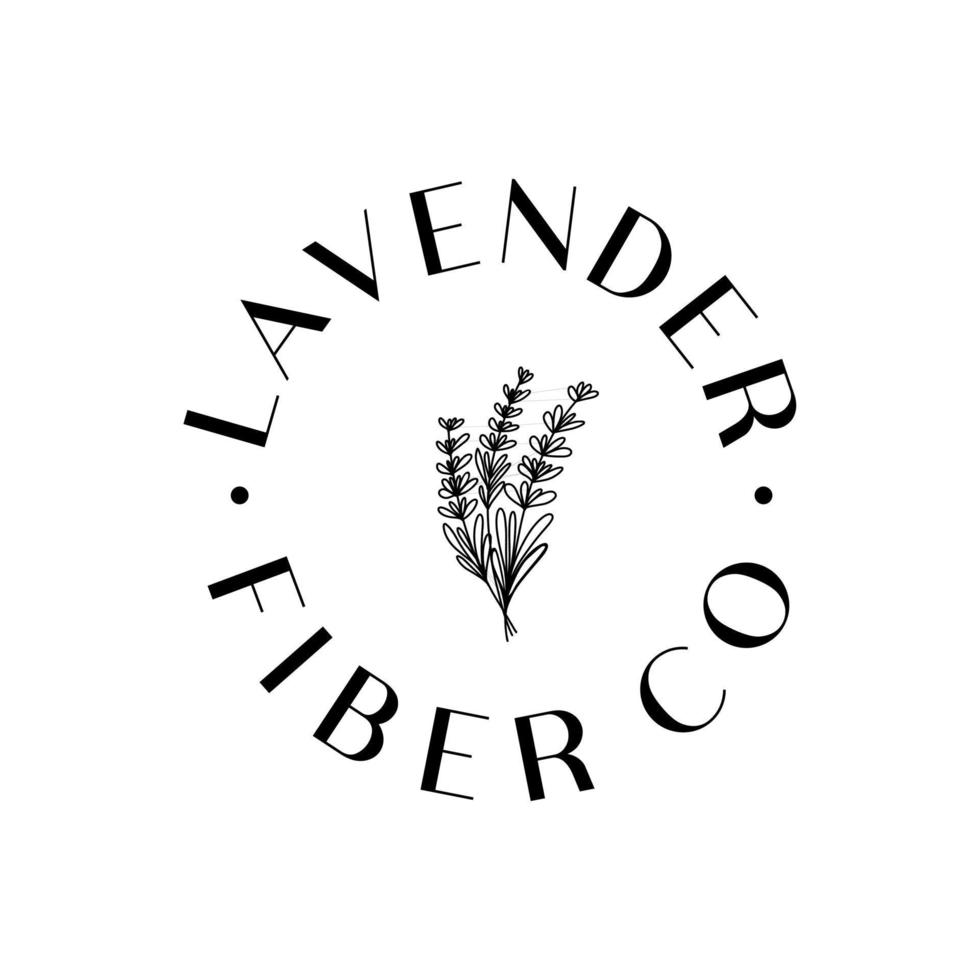 lijntekeningen met de hand getekend minimalistisch lavendelbloem- of plantlogo vector