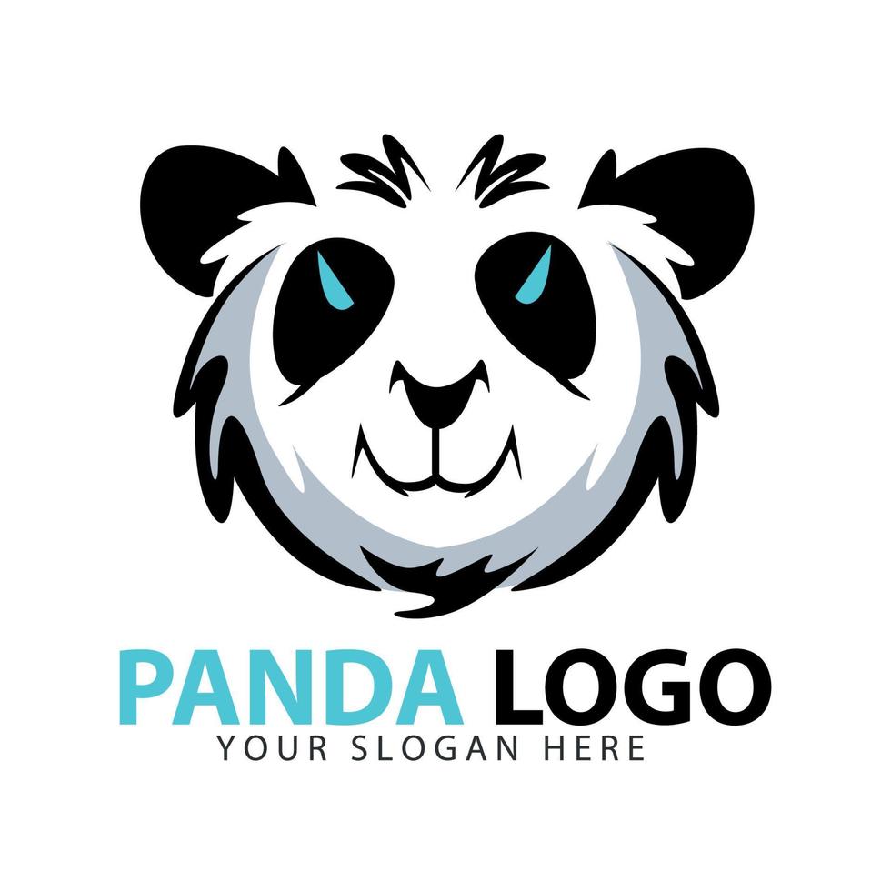 panda hoofd mascotte isyl. panda logo vector ontwerp