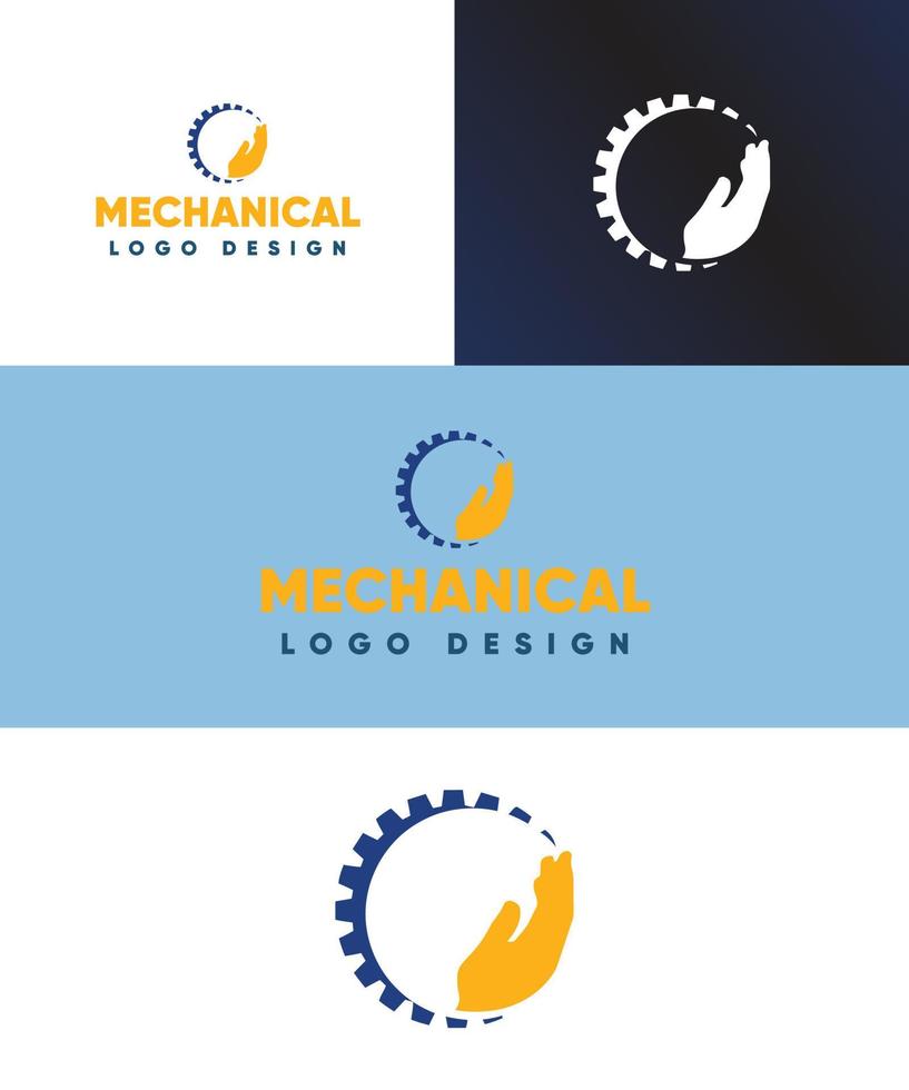 mechanisch logo-ontwerp vector