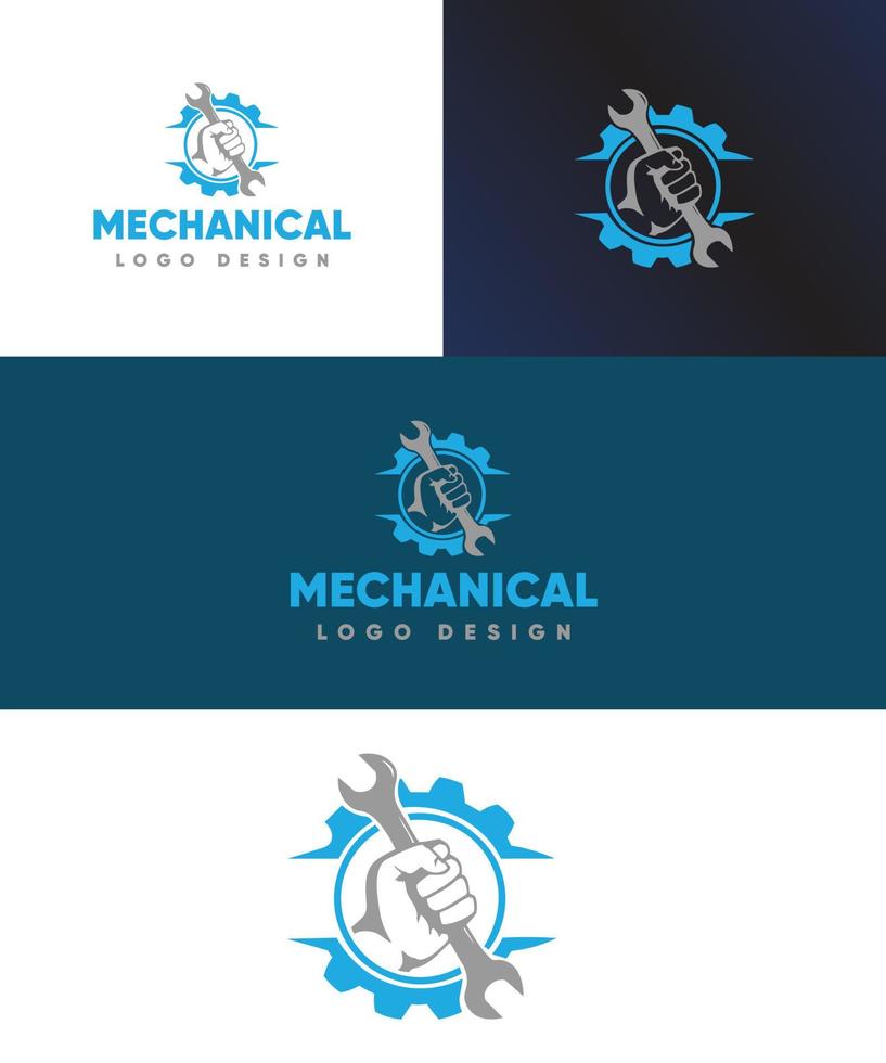 mechanisch logo-ontwerp vector