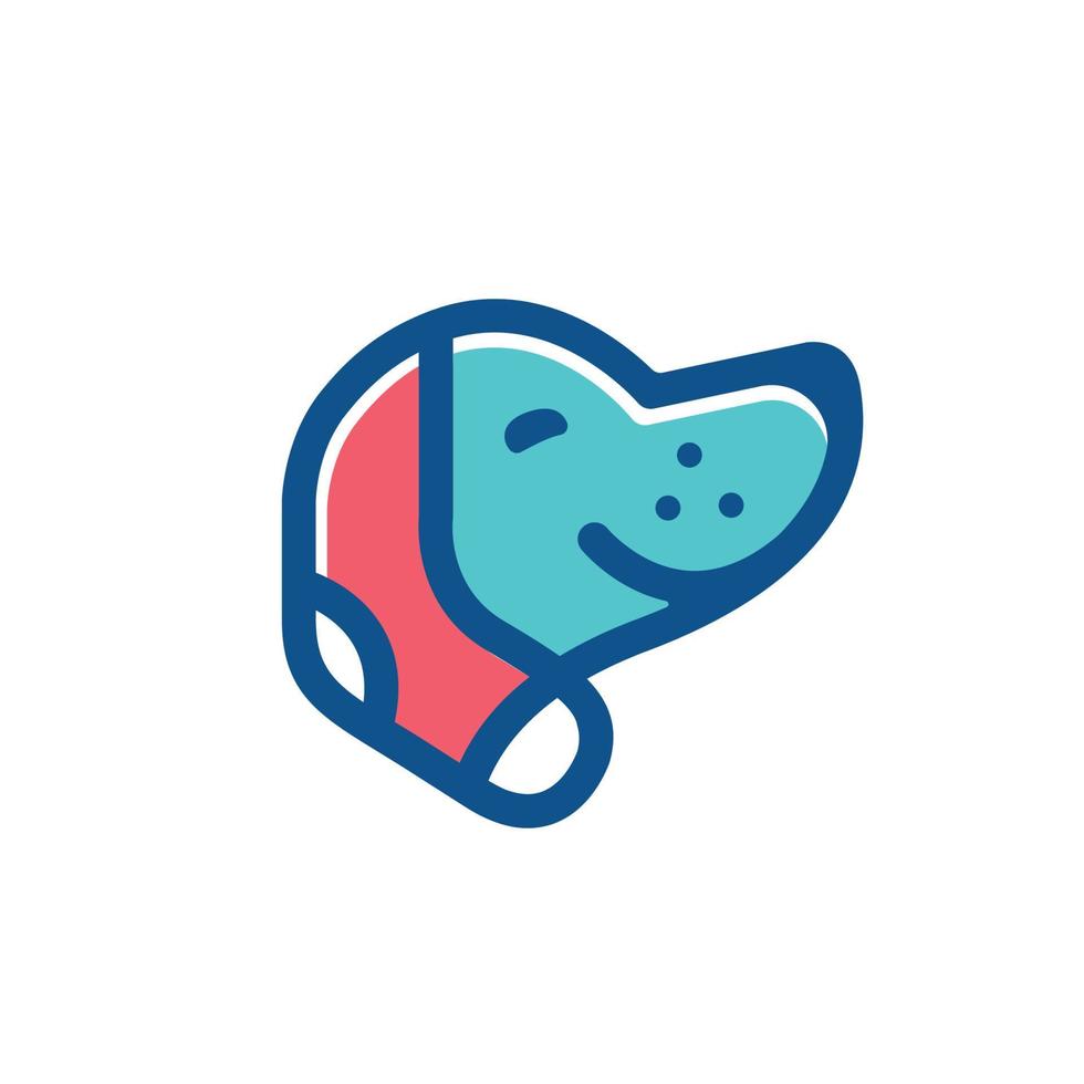 minimale huisdier gezicht sokken concept logo sjabloon vector