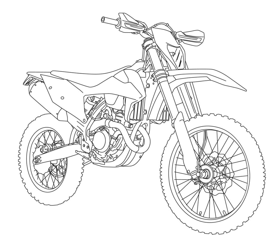 motobike overzichtstekening in eps10 vector