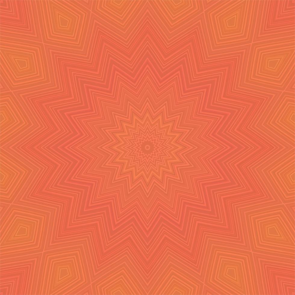 oranje ornament in de vorm van een bloem. ronde sieraad. vectorillustratie. vector