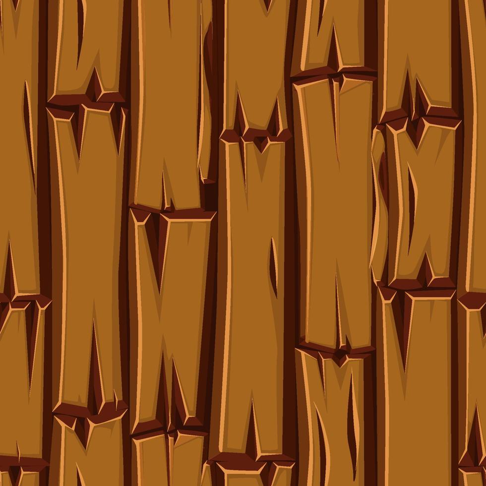 naadloze textuur van houten panelen, oude vloer van planken. vectorillustratie van een gebroken vintage bruin achtergrondpatroon. vector