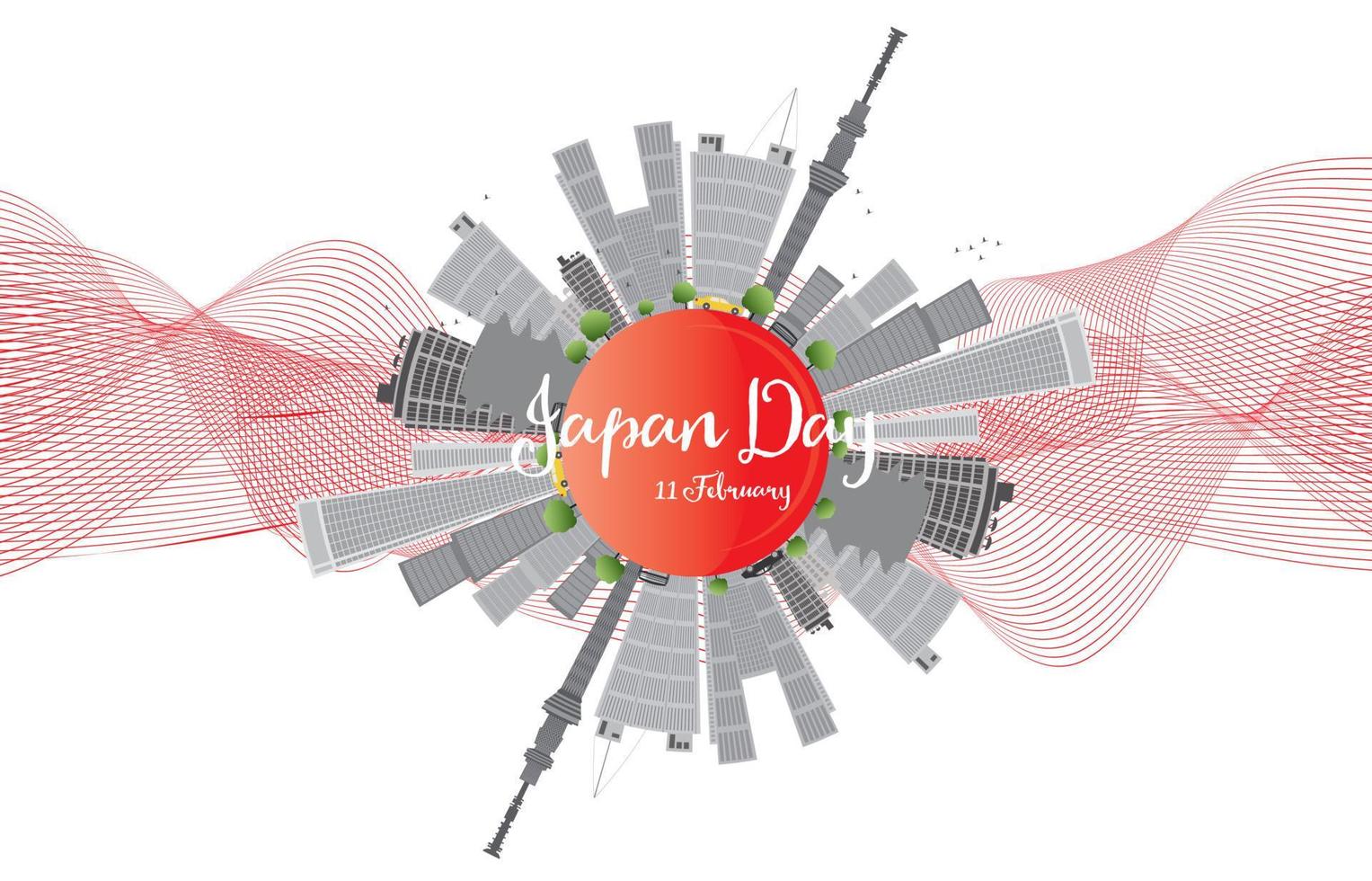 nationale dag van japan 11 februari. vector